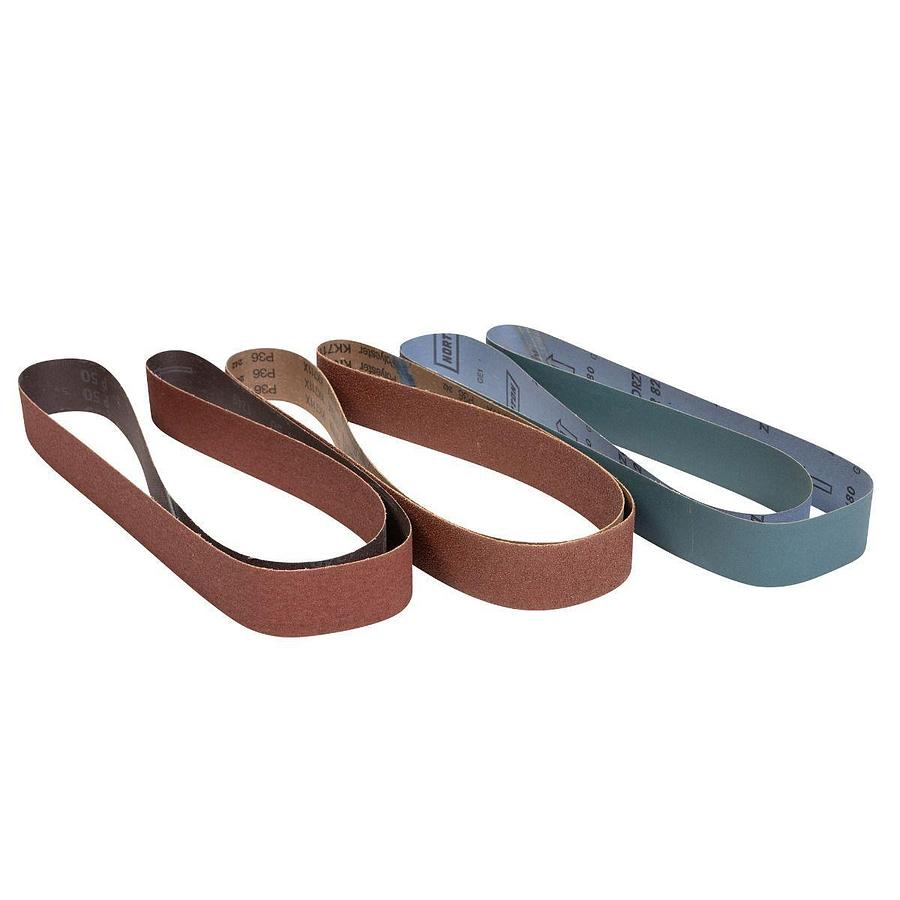 Sanding Belts, 2" x 72", 36/50G Aluminum Oxide & 180G Zirconium (3-Pack)