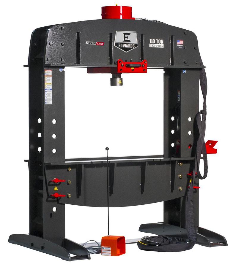 110 Ton Shop Press and Portable Power Unit 230V, 1Ph