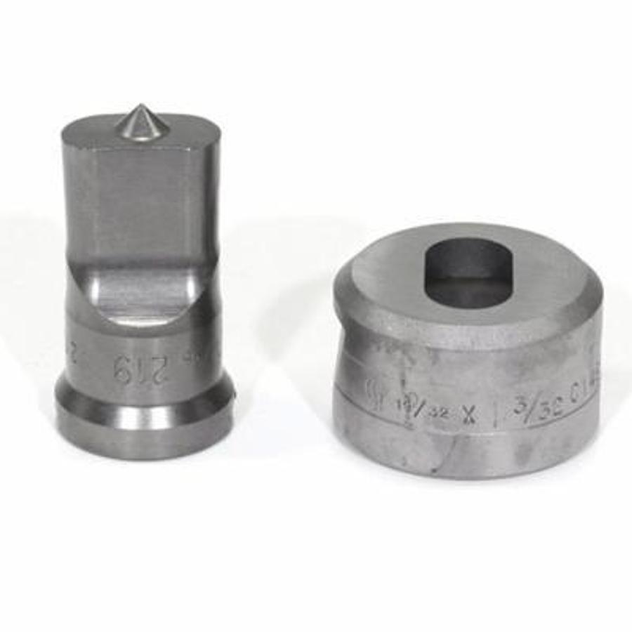 9/16 X 1-1/16 Oblong Punch & Die with Key-Way - (PDOB9/16X11/16)