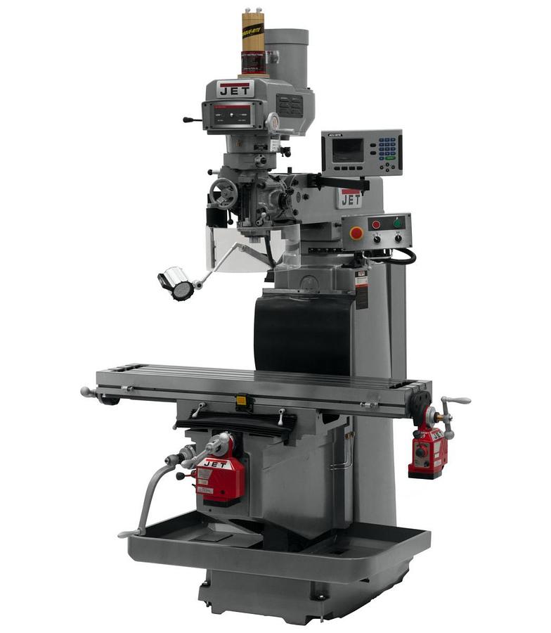JTM-1254RVS with ACU-RITE 203 3X (Q) DRO, X & Y Powerfeeds & Air Power Drawbar