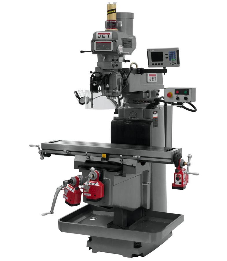 JTM-1254VS with ACU-RITE 203 3X (Q) DRO, X, Y & Z Powerfeeds & Air Power Drawbar