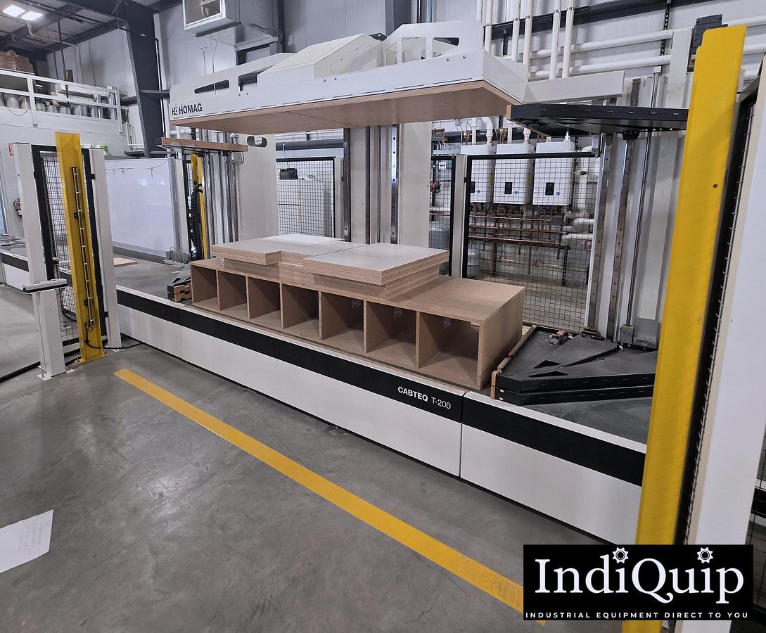 Used 2018 Homag CABTEQ T-200 Feed Thru Case Clamp