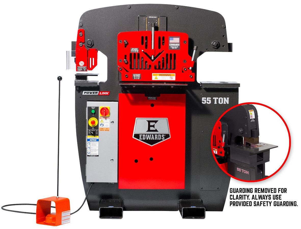 55 Ton Ironworker 3 Phase, 208 Volt, Coper Notcher