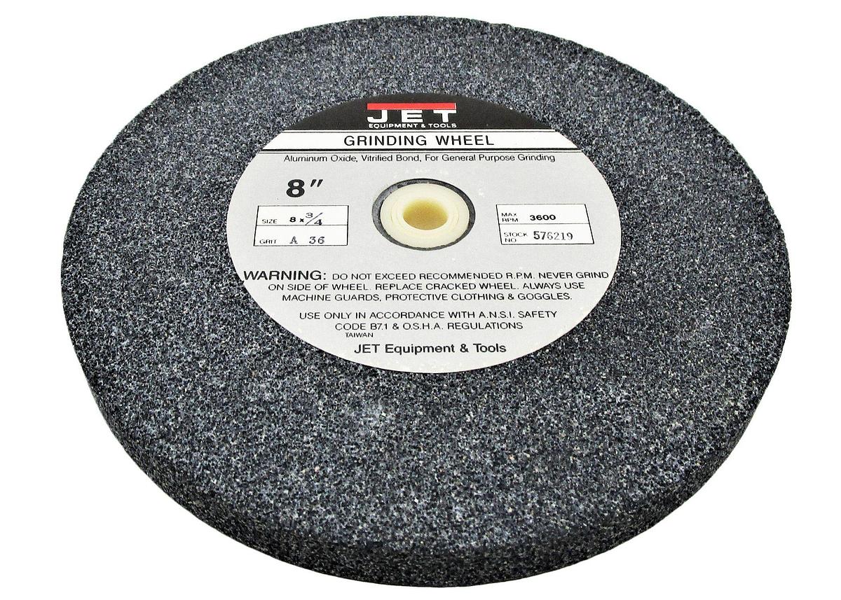 JET — Grinding Wheel, 8 x 5/8 x 3/4 in, A36 for JBG6A Bench Grinder