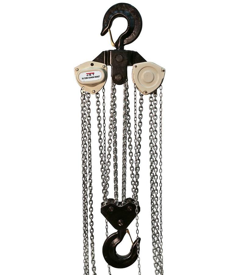 15-Ton Hand Chain Hoist with 20' Lift & Overload Protection | L-100 1500WO-20