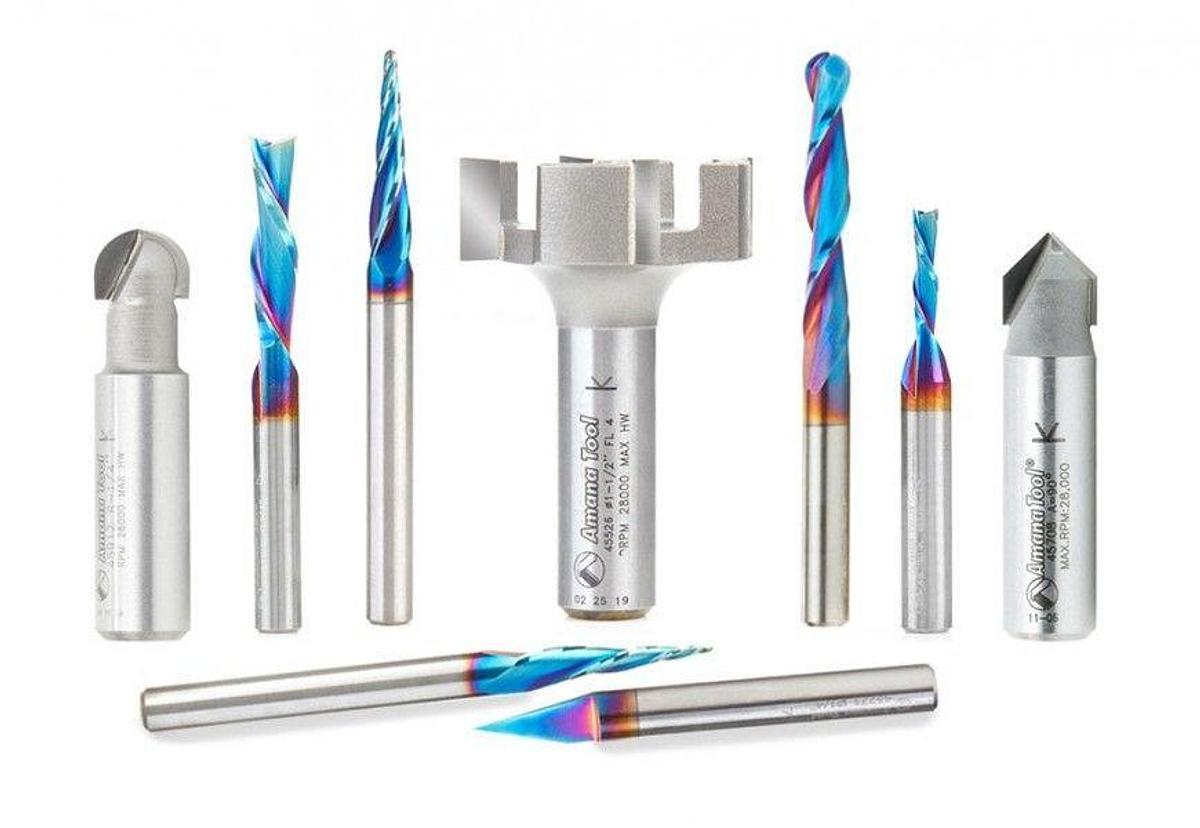 ABS900 - 9pc CNC Bit Set with Spektra Coating