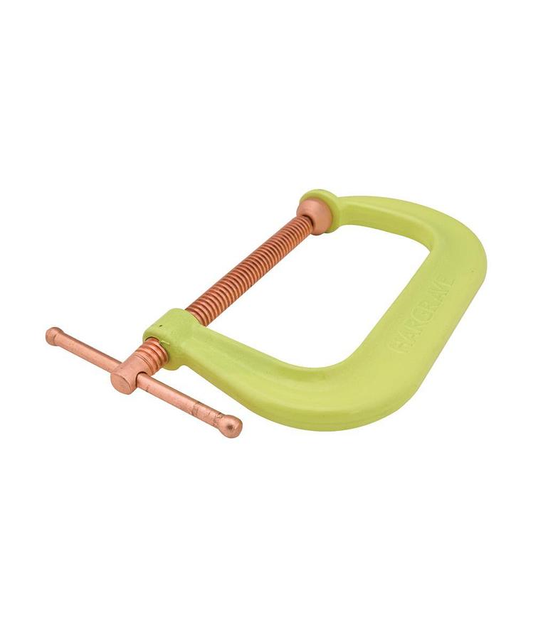Spark-Duty Drop Forged Hi-Vis C-Clamp 0 - 8-1/4” Opening Capacity, 4-15/16" Throat Depth