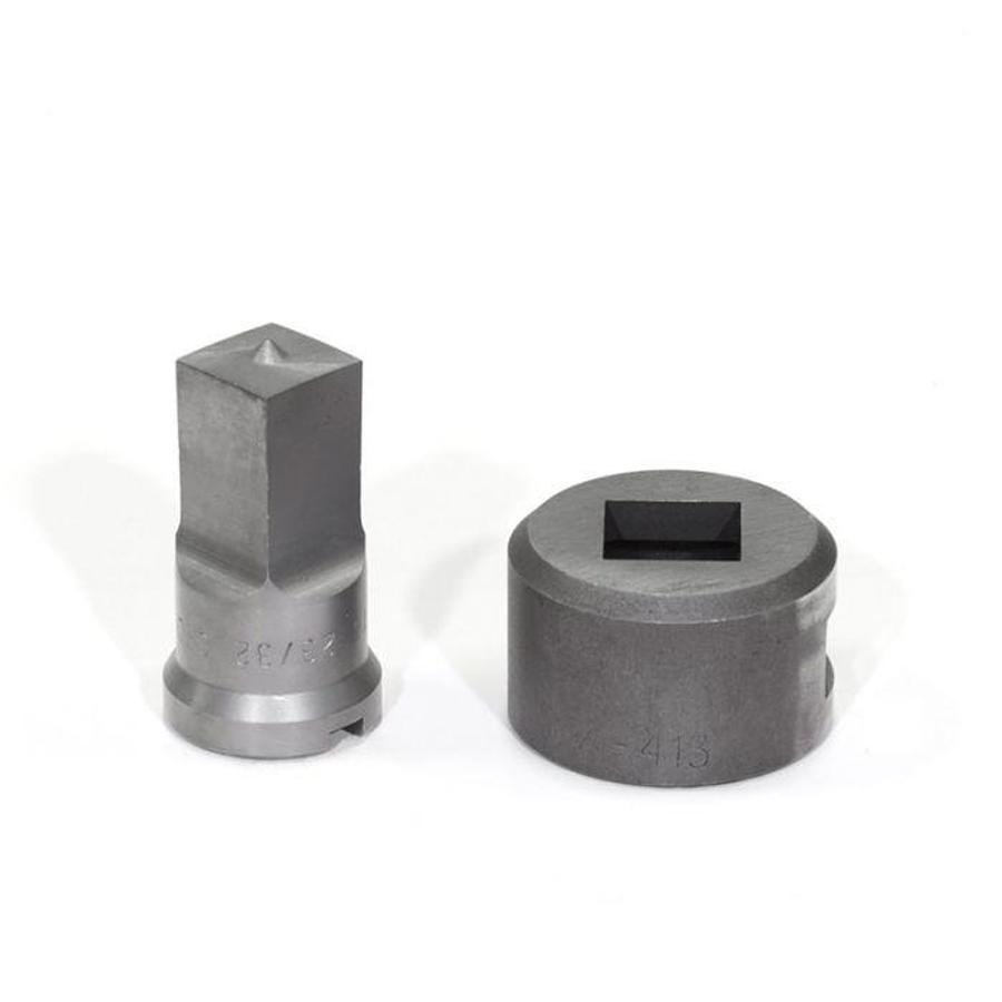 23/32" Square Punch & Die Set - (PDSQ23/32)