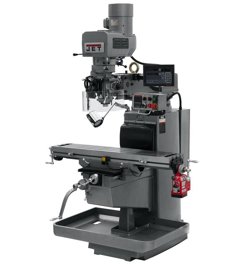 JTM-1050EVS2/230 Mill With 3-Axis Newall DP700 DRO (Quill) With X-Axis Powerfeed
