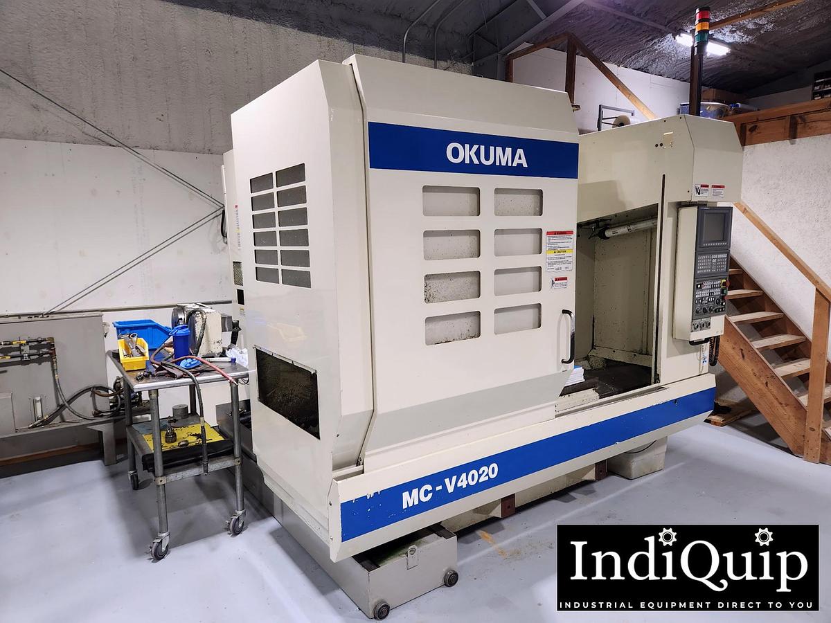 Used 2005 Okuma MC-V 4020 CNC Vertical Mill with 4th Axis