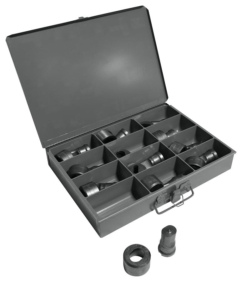 12 Piece Oblong Punch & Die Set with Storage Case
