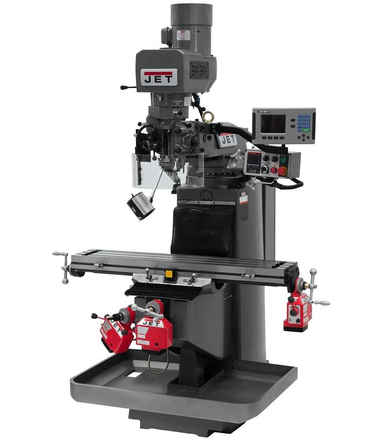 JTM-949EVS Mill With 3-Axis Acu-Rite 203 DRO (Quill) With X, Y and Z-Axis Powerfeeds