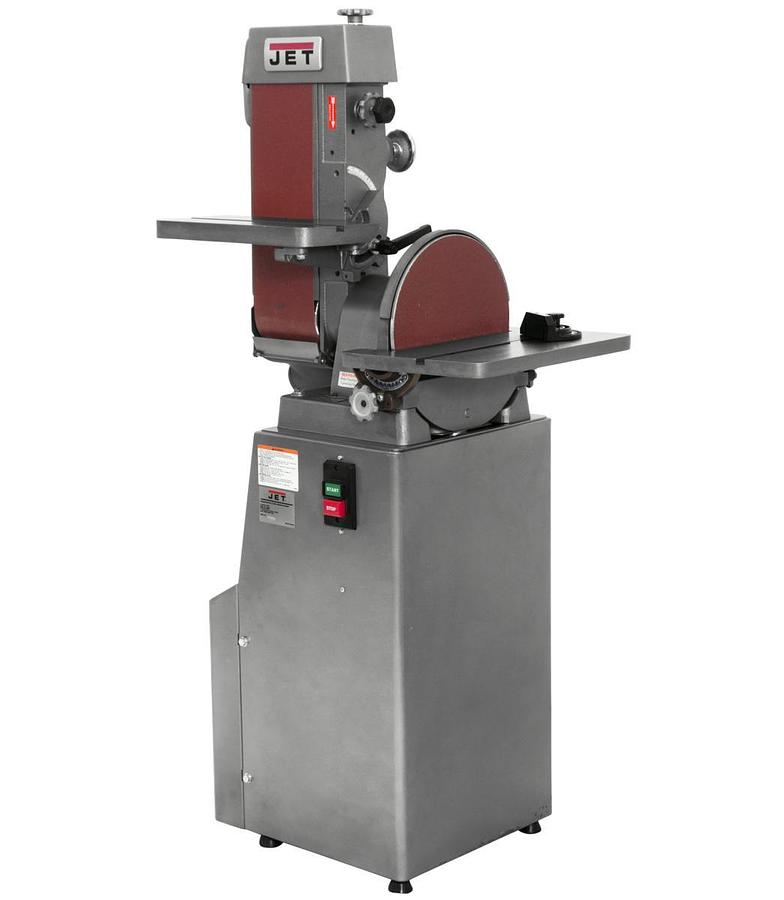 J-4202A, 6" x 48" Industrial Combination Belt and 12" Disc Finishing Machine 230V 3Ph
