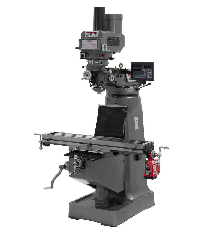 JTM-4VS Mill With Newall DP700 DRO With X-Axis Powerfeed and Power Draw Bar