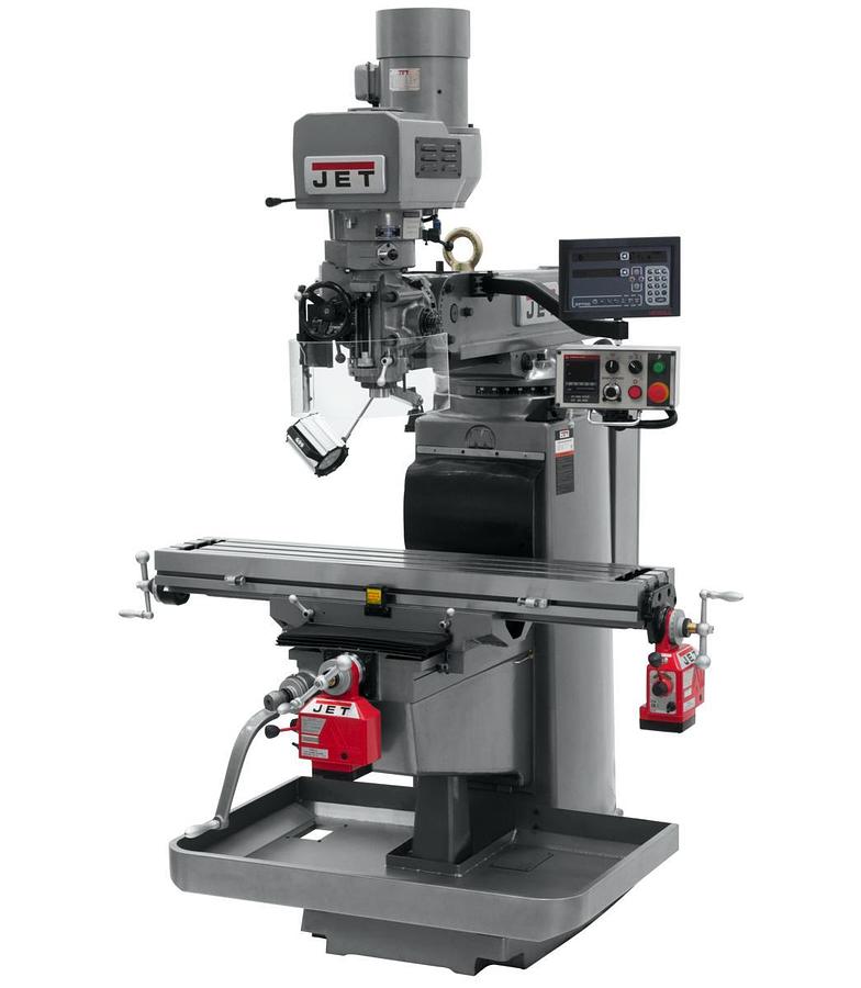 JTM-1050EVS2/230 Mill With 3-Axis Newall DP700 DRO (Quill) With X and Y-Axis Powerfeeds