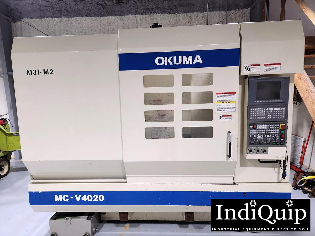 Used 2005 Okuma MC-V 4020 CNC Vertical Mill with 4th Axis