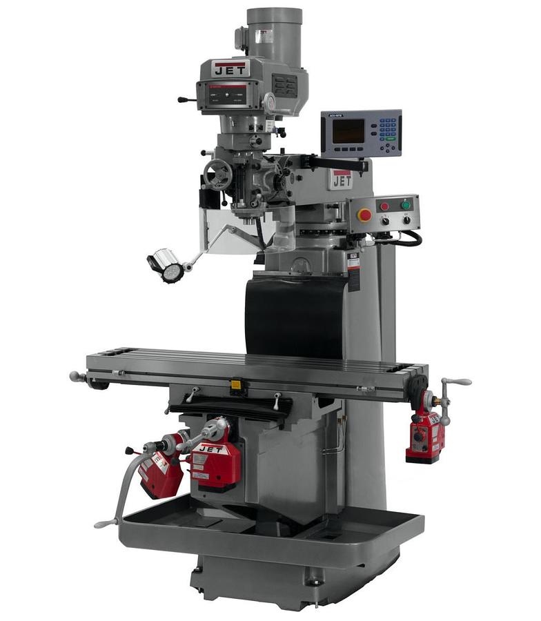 JTM-1254RVS with ACU-RITE 203 3X (K) DRO, X, Y & Z Powerfeeds