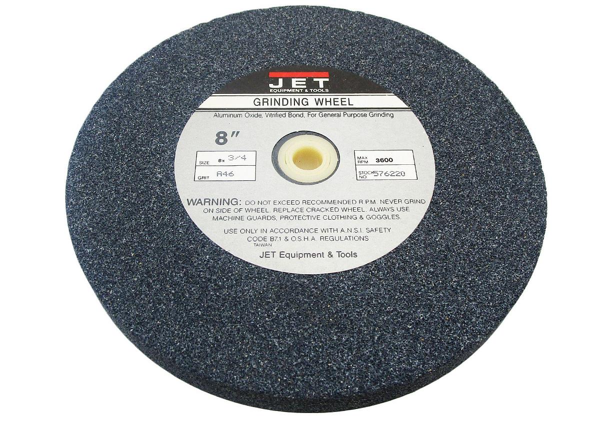 JET — Grinding Wheel, 8 x 5/8 x 3/4 in, A46 for JBG6A Bench Grinder