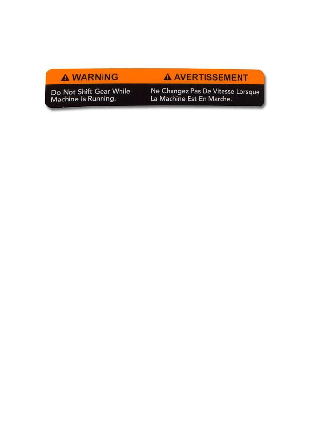 Clutch Warning Label | PM2820EVS-414