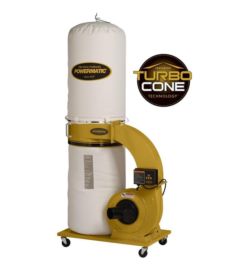 PM1300TX-BK Dust Collector, 1.75HP 1PH 115/230V, 30-Micron Bag Filter Kit