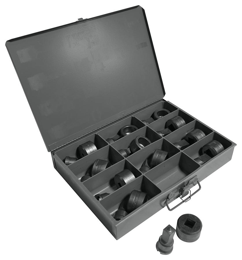 12 Piece Square Punch & Die Set with Storage Case
