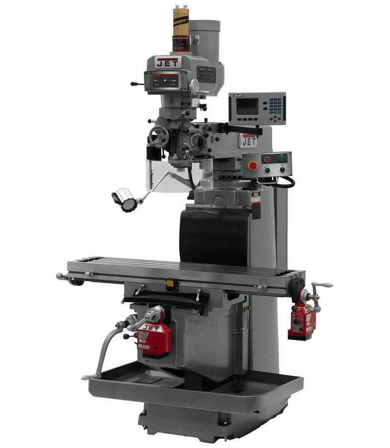 JTM-1254RVS with ACU-RITE 203 3X (K) DRO, X & Y Powerfeeds & Air Power Drawbar
