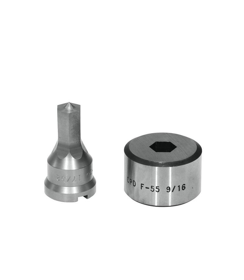 17/32" HEX Punch & Die Set with Key-Way | PDH17/32