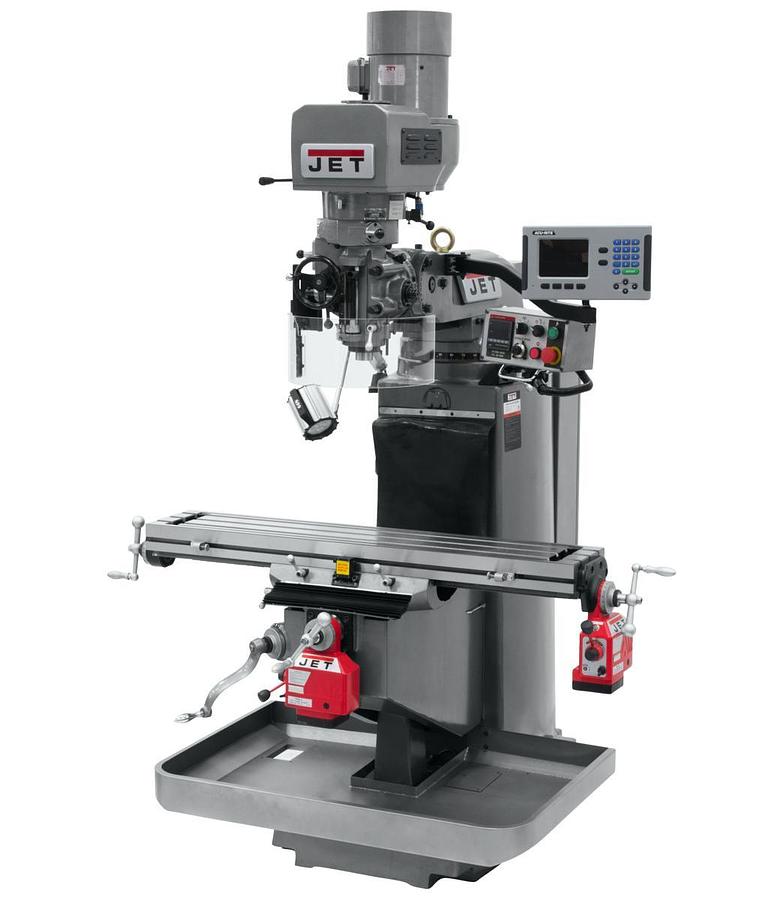 JTM-949EVS Mill With 3-Axis Acu-Rite 203 DRO (Quill) With X and Y-Axis Powerfeeds