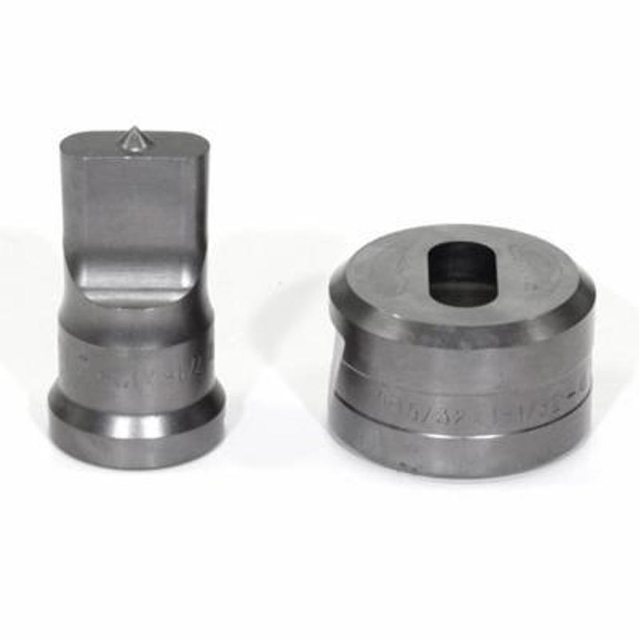 7/16 X 1 Oblong Punch & Die Set with Key-Way - (PDOB7/16X1)