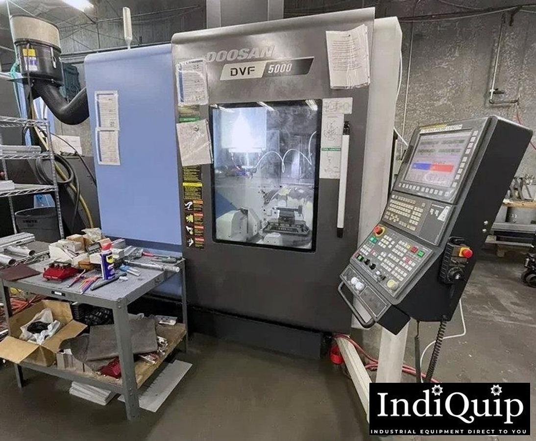 Used 2021 Doosan DVF 5000 5-Axis CNC Vertical Mill