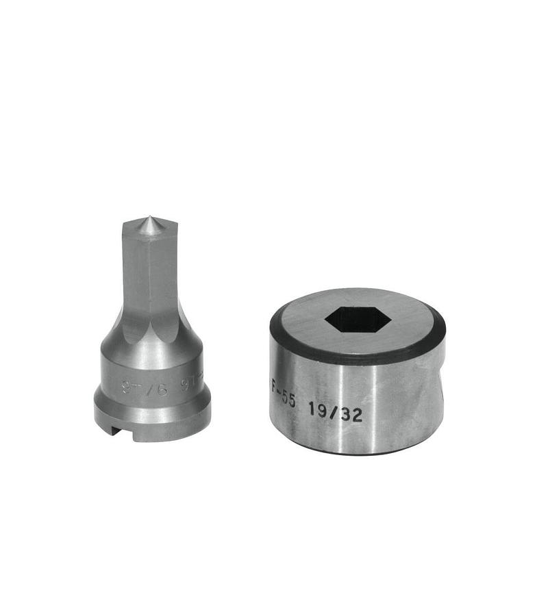 19/32" HEX Punch & Die Set with Key-Way | PDH19/32