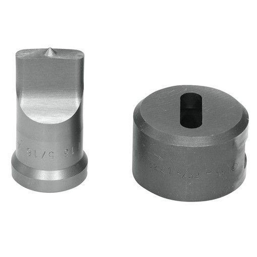 5/16 X 1-1/16 Oblong Punch & Die Set With Key-Way - (PDOB5/16X1-1/16)