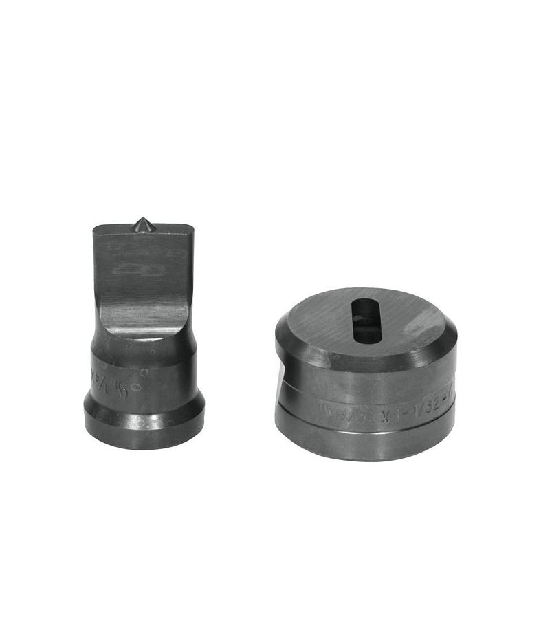 1/4 X 1 Oblong Punch & Die Set with Key-Way | PDOB1/4X1