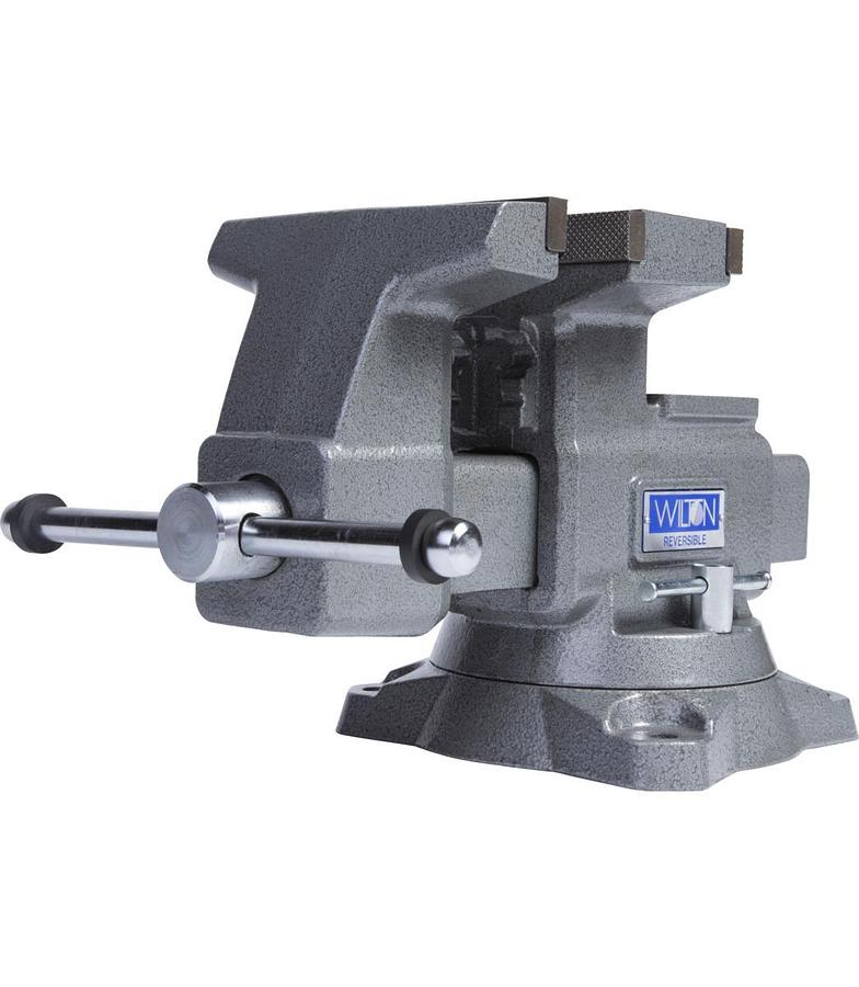 Reversible Bench Vise 6-1/2” Jaw Width with 360° Swivel Base