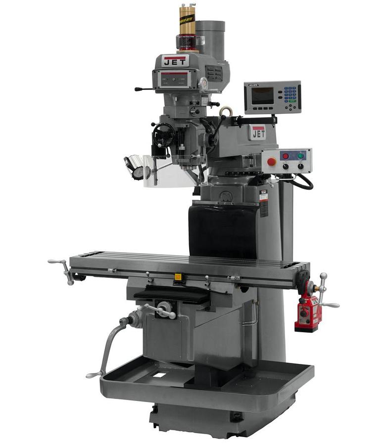 JTM-1254VS with ACU-RITE 203 3X (Q) DRO, X Powerfeed & Air Power Drawbar