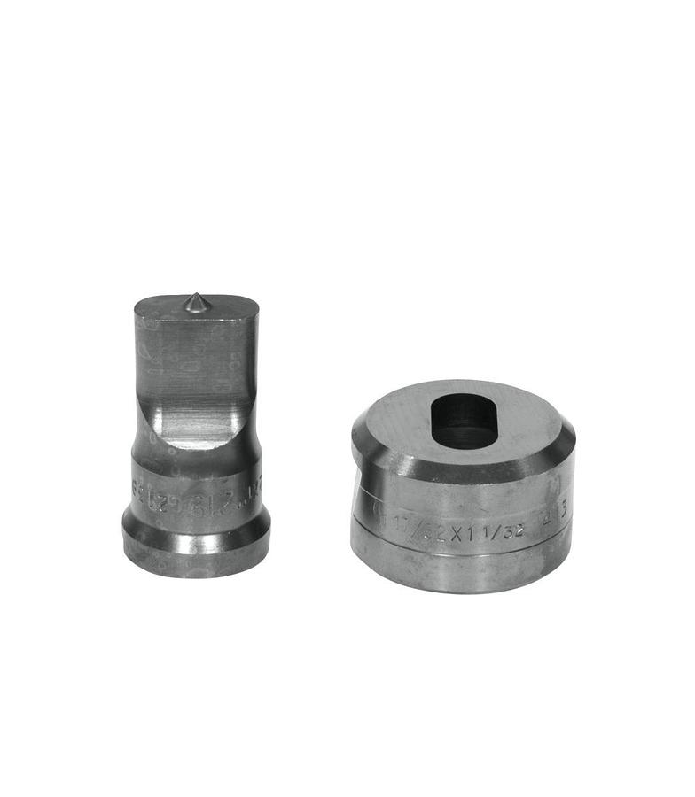1/2X1 Oblong Punch & Die Set with Key-Way | PDOB1/2X1