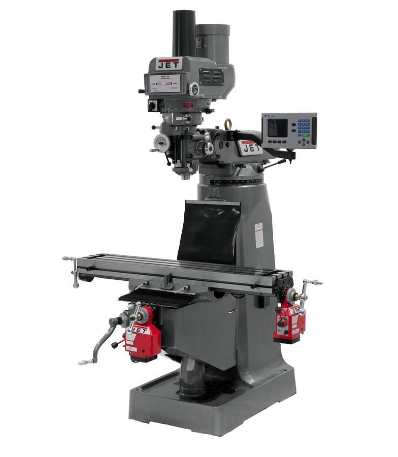 JTM-4VS Mill With ACU-RITE 203 DRO With X and Y-Axis Powerfeeds and Power Draw Bar