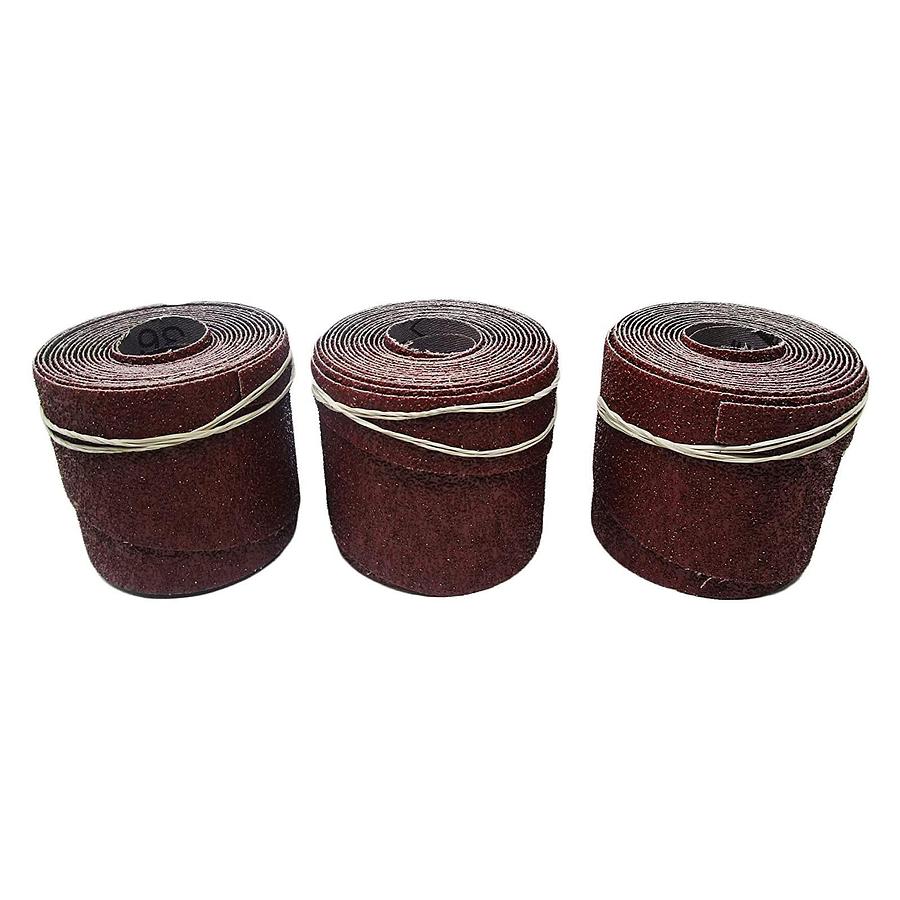 JET — Ready-to-Wrap Abrasive Sandpaper, 25 in, 120 Grit, Pack of 3