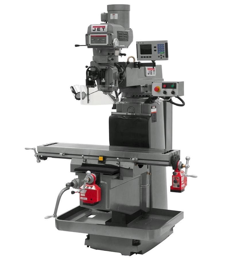 JTM-1254VS with ACU-RITE 203 3X (Q) DRO, X & Y Powerfeeds & Air Power Drawbar
