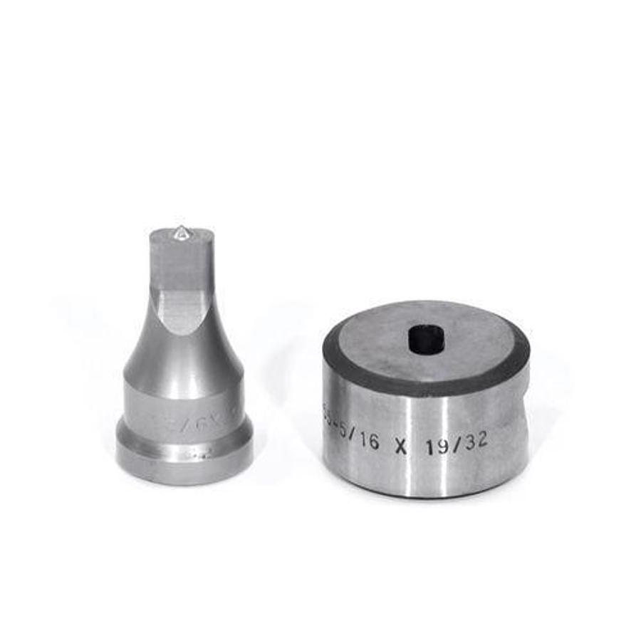 9/32 X 9/16 Oblong Punch & Die Set with Key-Way - (PDOB9/32X9/16)
