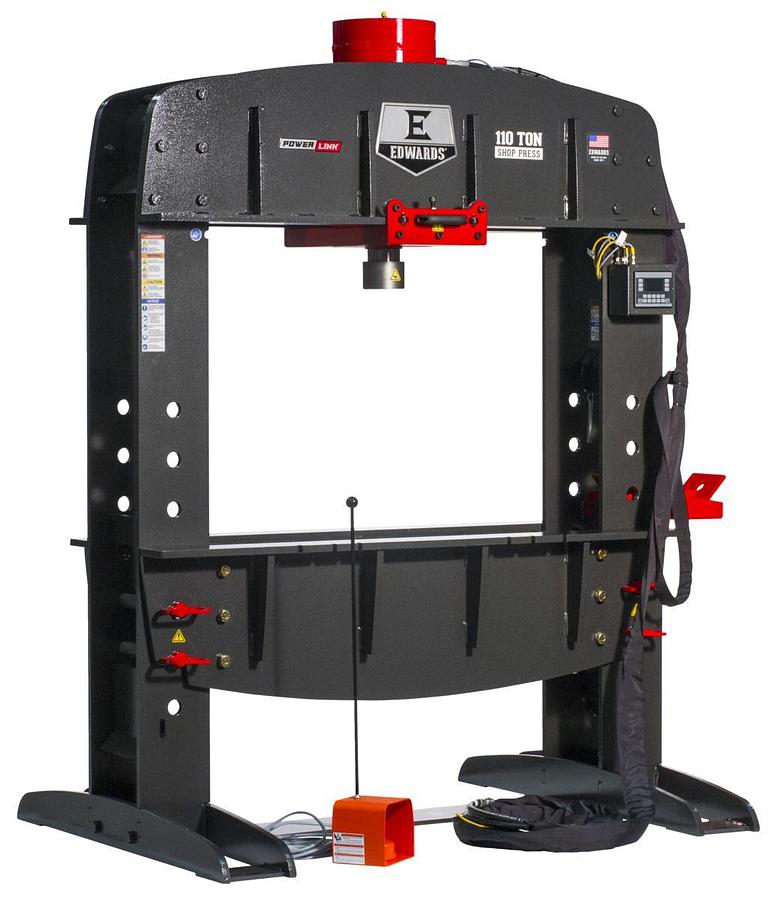 110 Ton Shop Press with PLC and Portable Power Unit 230V, 1Ph