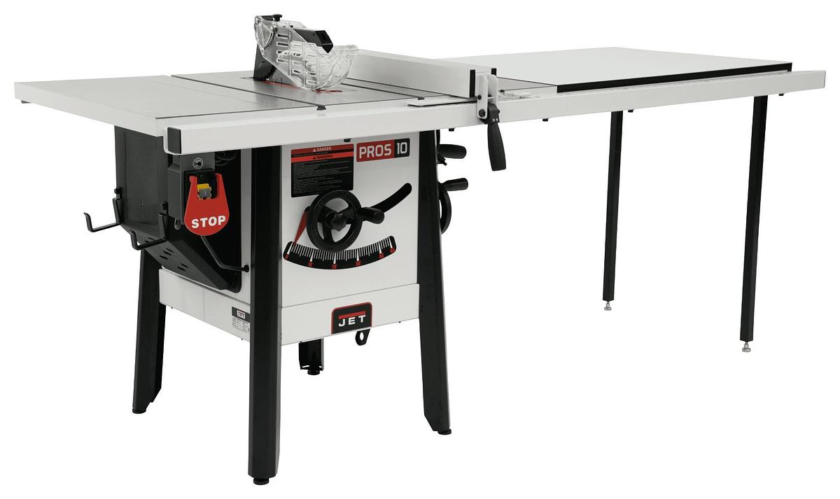 The JPS-10 1.75 HP 115V 52" Proshop Tablesaw with Cast wings