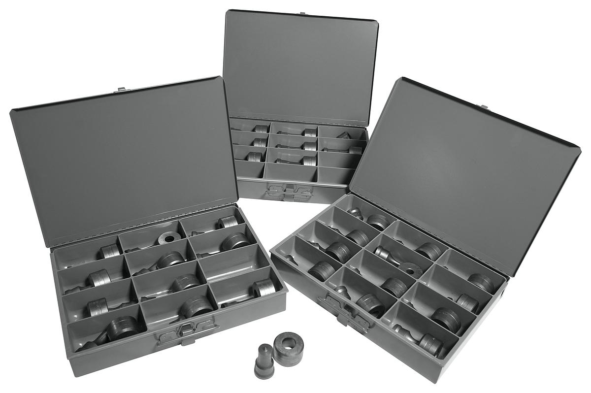 32 Piece Round Punch & Die Set with Storage Cases