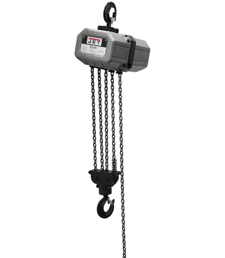 The Jet 5SS-1C-20, 5 Ton 1PH, 20' Lift, 115V/230V Prewired 230V in Material Handling, Overhead Lifting, Hoists, Electric Hoists, Single Speed, 1 Phase