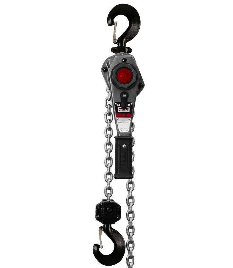 JLH-150-15PSH 1-1/2 Ton Lever Hoist, 15' Lift with Overload Protection & Shipyard Hooks