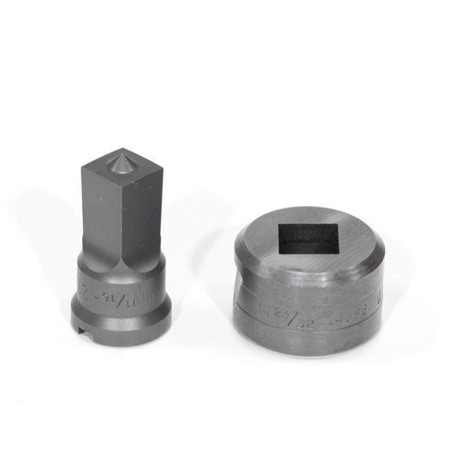 11/16" Square Punch & Die Set - (PDSQ11/16)