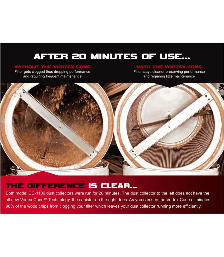 DC-1200VX-BK1 Dust Collector, 2HP 1PH 230V, 30-Micron Bag Filter Kit