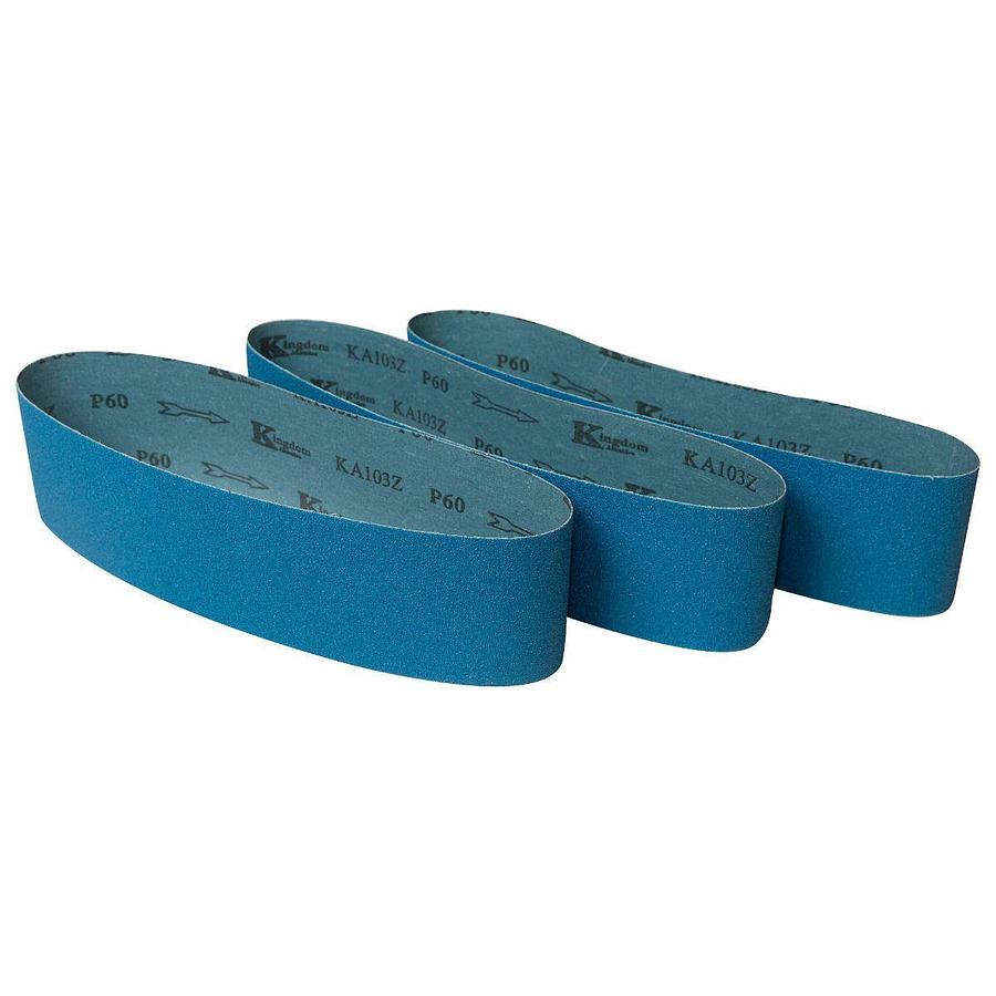 Zirconium Oxide Sanding Belts, 4" x 36", 40 Grit (3-Pack)