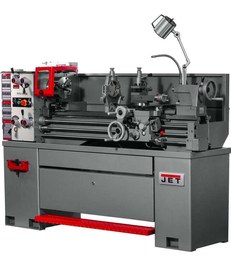EVS-1440 Electronic Variable Speed lathe with Acu-Rite 203 DRO and Collet Closer, 3HP