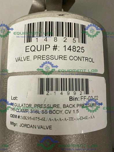 Used Steriflow 95 Stainless Steel Pressure Regulator w/ 3/4" Sanitary Fittings